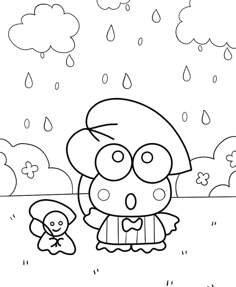 Con ếch cute cho trẻ tập tô khi về nhà