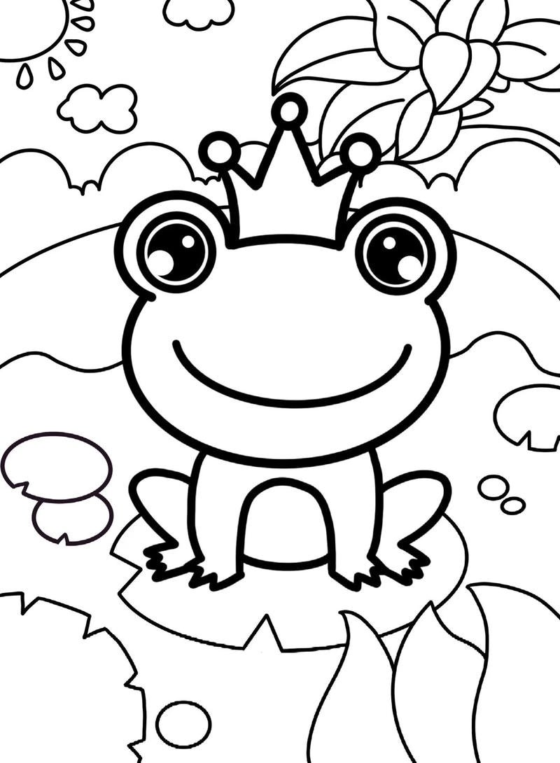 Con ếch tô màu cute giúp trẻ phát triển sáng tạo