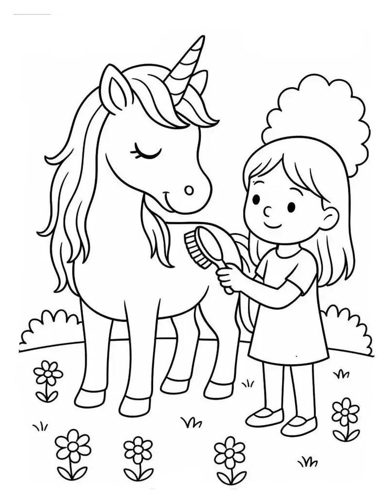 Con ngựa tô màu ngộ nghĩnh dành cho bé học vẽ