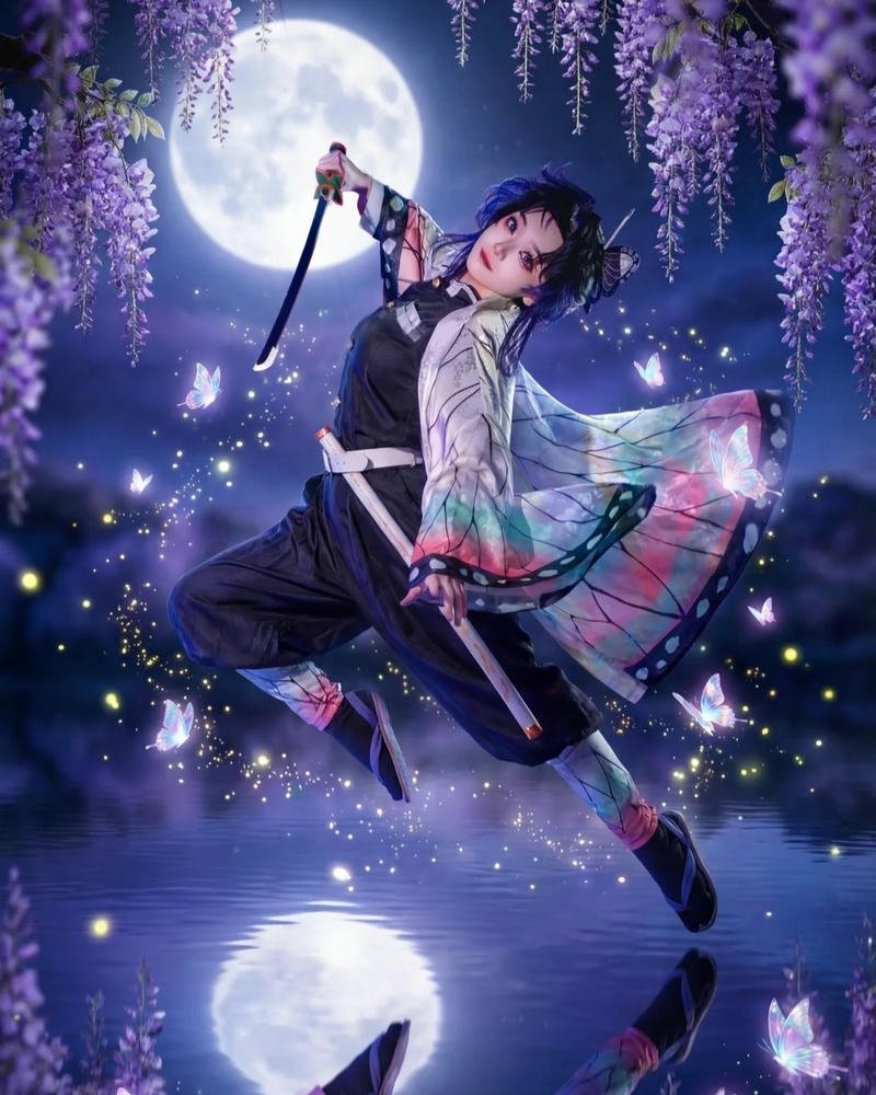 Coser nhập vai Shinobu với biểu cảm tinh tế