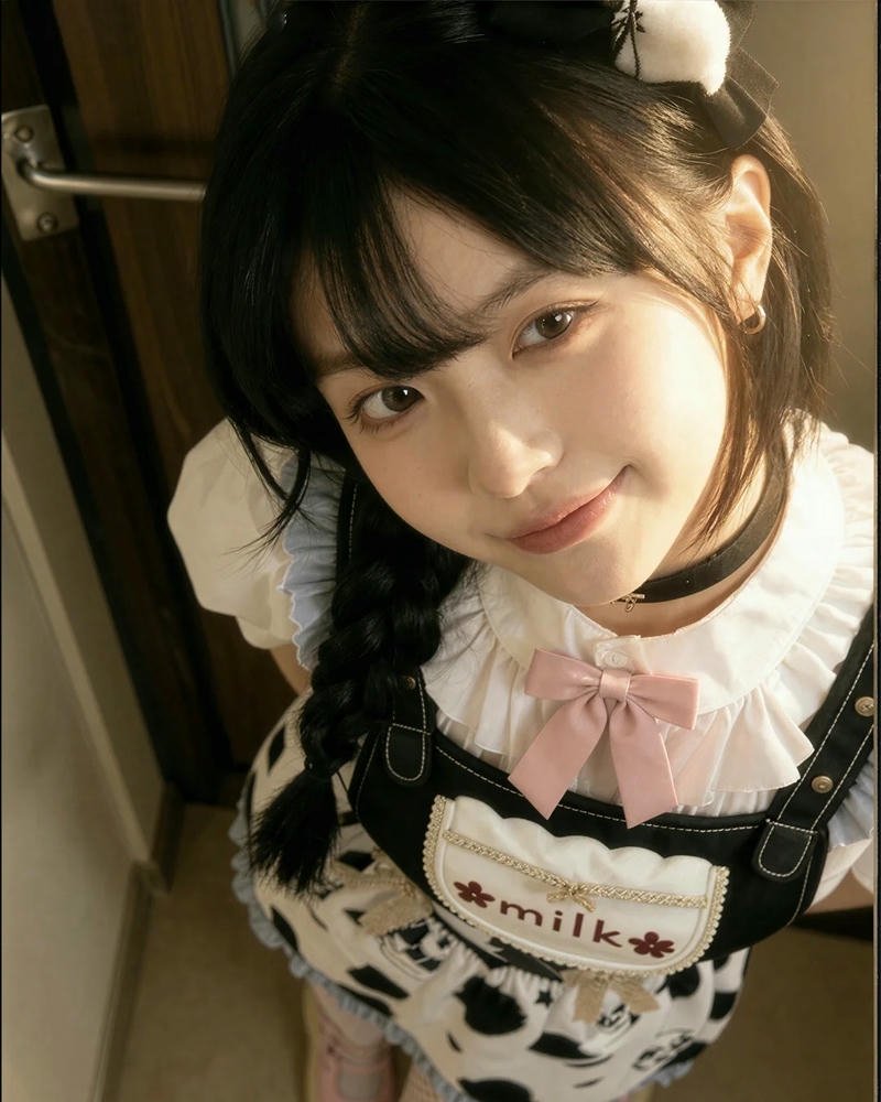 Cosplay bò sữa dáng đứng linh hoạt đầy cuốn hút