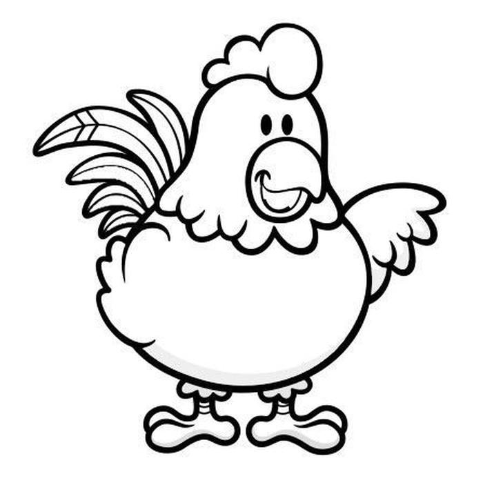 Đàn gà con vui nhộn sân vườn tranh phác thảo