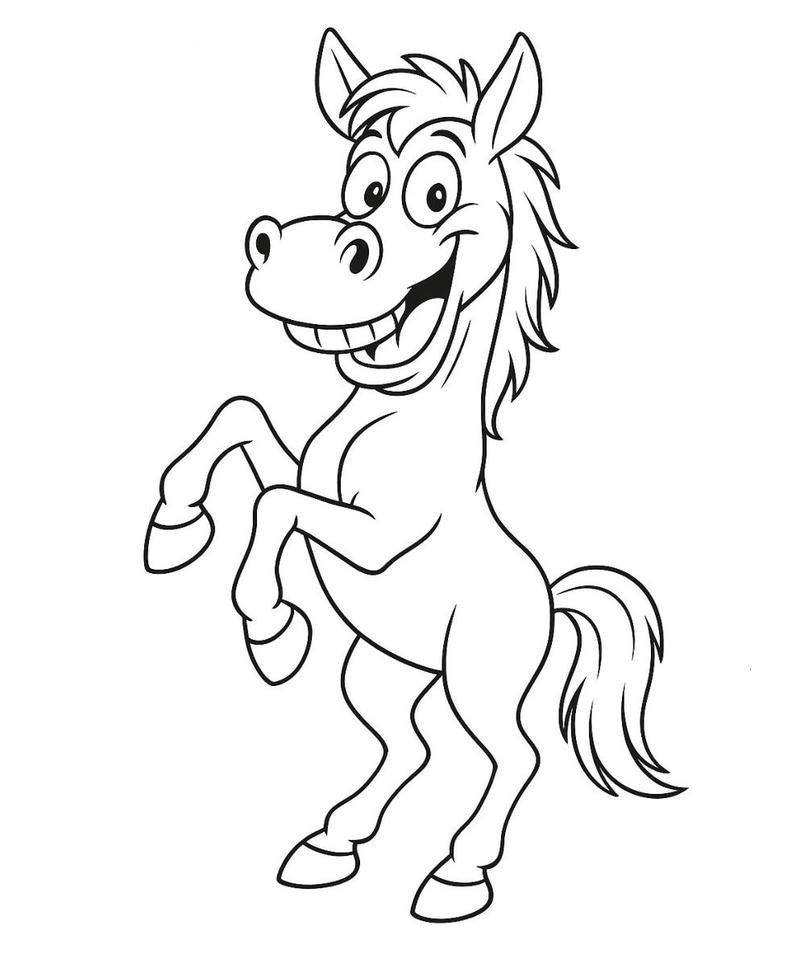 Dành cho bé nhỏ con ngựa đơn giản luyện tô