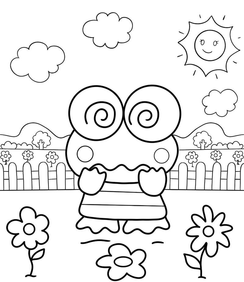 Dành cho trẻ mẫu giáo tô màu con ếch