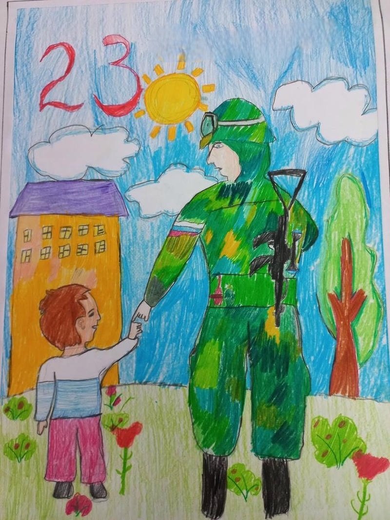 Đề tài tranh vẽ chú bộ đội hành quân trên đường