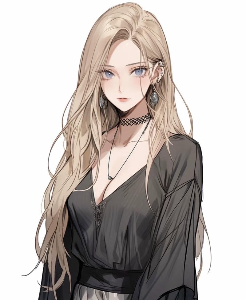 Đường nét rõ ràng giúp anime tóc vàng thêm nổi bật