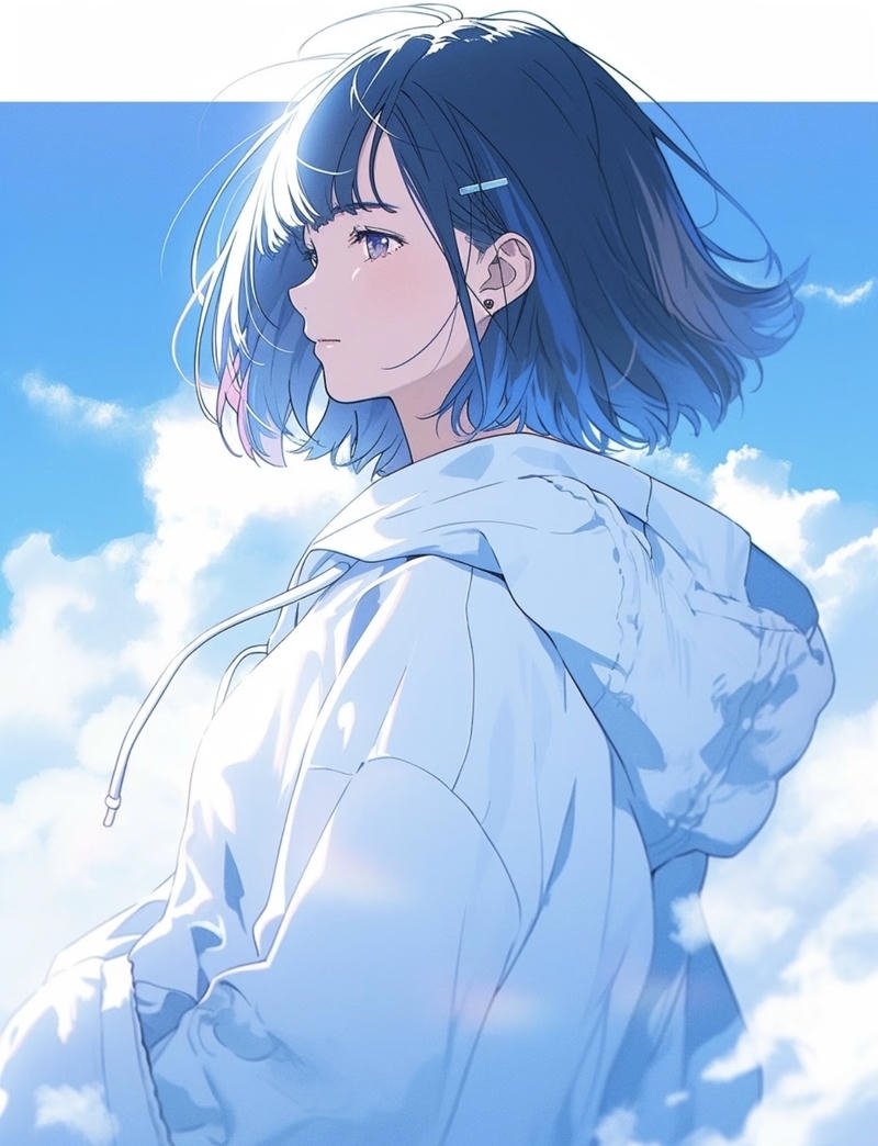 Đường viền mềm giúp ảnh anime nữ tóc ngắn cuốn hút