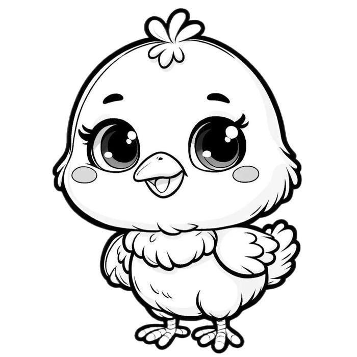 Gà con phong cách hoạt hình sinh động