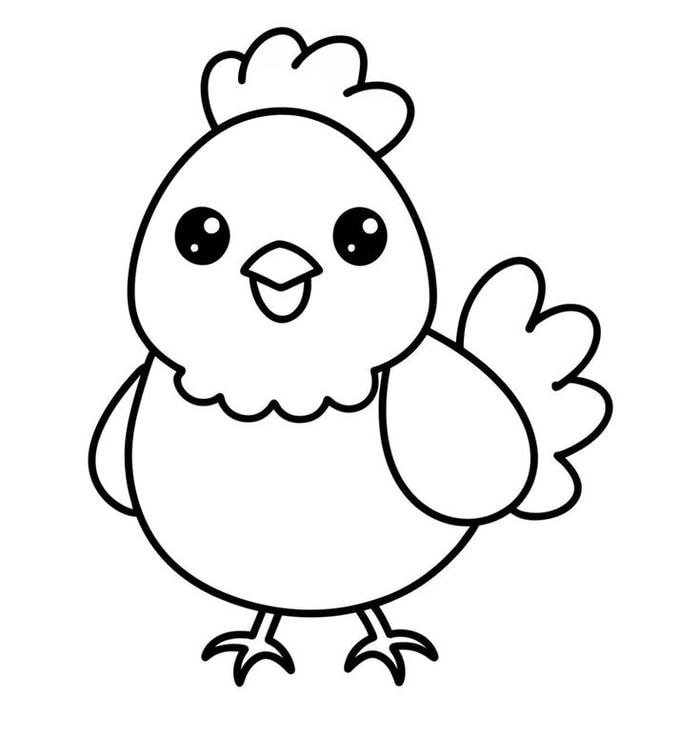 Gà mái hiền lành trong khung hình vui tươi