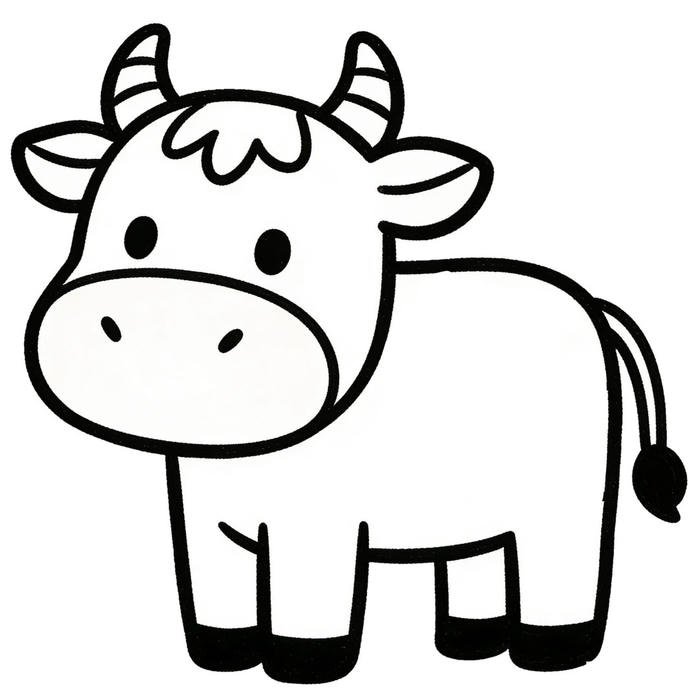 Giúp bé luyện kỹ năng bức vẽ bò nhỏ xinh