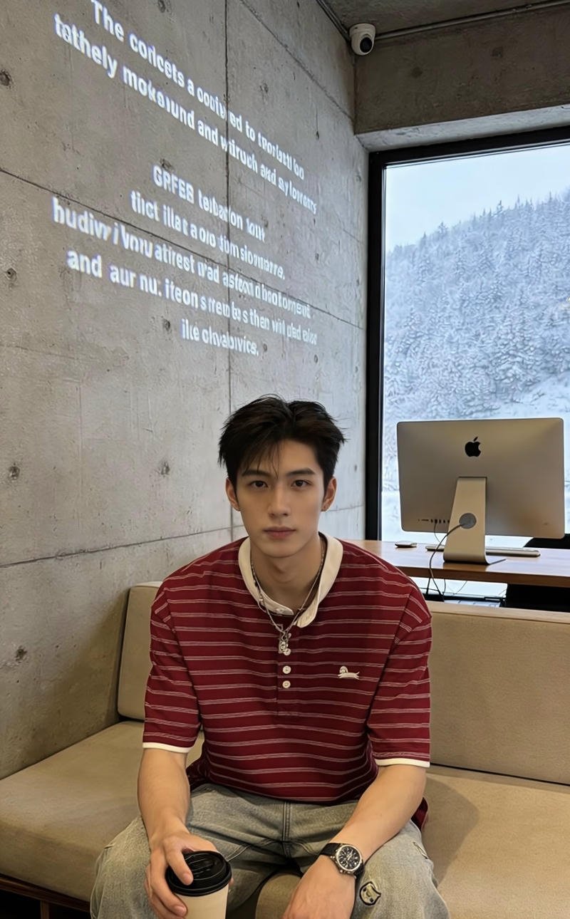 Góc chụp ngang thể hiện diện mạo trai 2K8