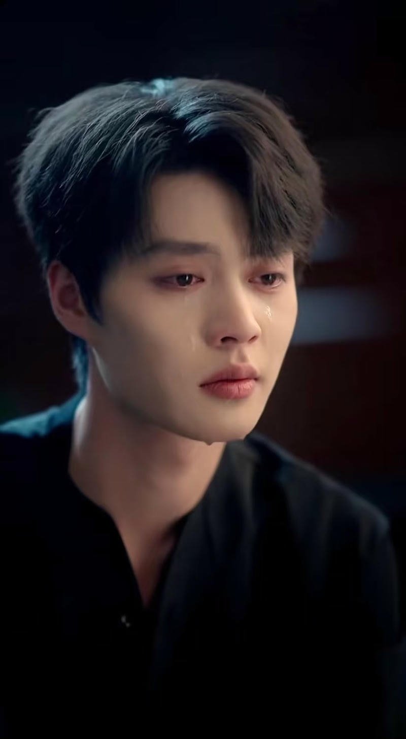 Gương mặt buồn trai đẹp khóc trong ảnh nền