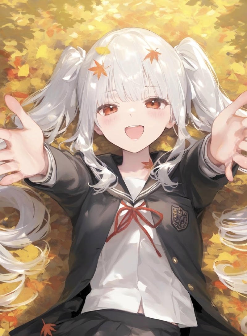 Hiệu ứng nhẹ tạo điểm nhấn cho ảnh anime girl tóc trắng