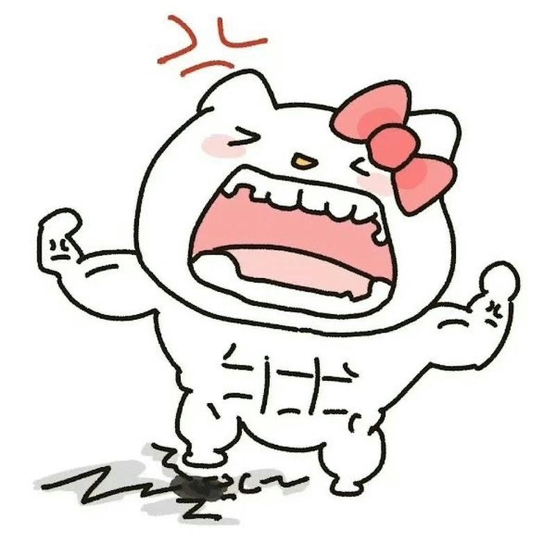 Hình ảnh Hello Kitty bựa gương mặt lầy lội vui