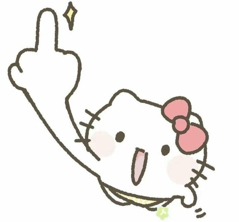 Hình ảnh Hello Kitty bựa gương mặt troll hài