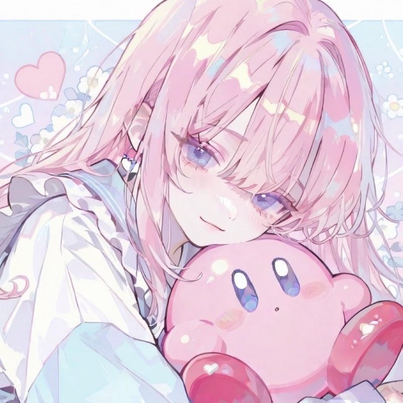 Hình ảnh anime nữ tóc hồng không bị gắt khi nhìn lâu