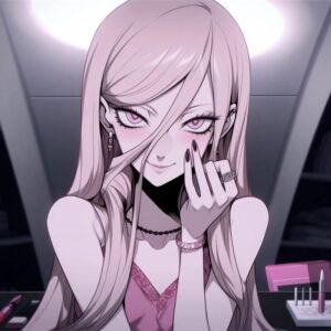 Hình ảnh anime nữ tóc hồng mang nét mềm mại dễ nhìn