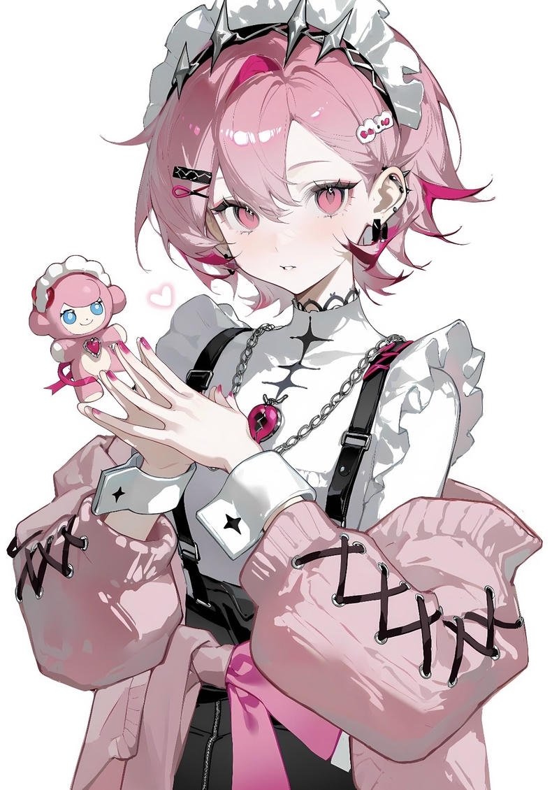 Hình ảnh anime nữ tóc hồng tạo cảm giác rất êm mắt