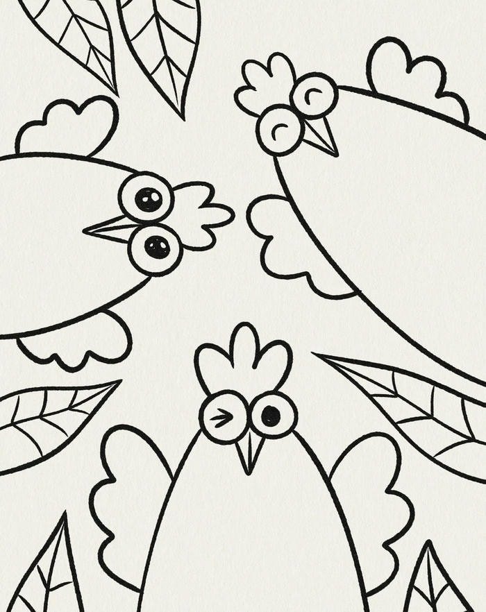 Hình ảnh gà mái biểu cảm hiền hòa cute