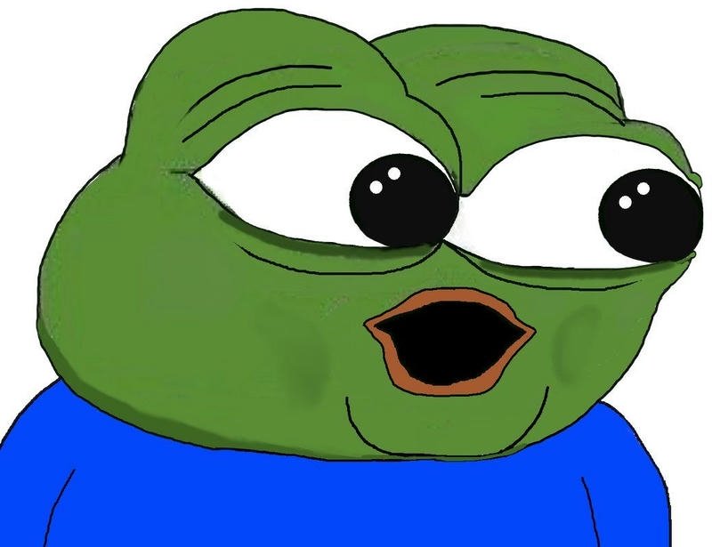 Hình ảnh meme ếch xanh bựa ngạc nhiên