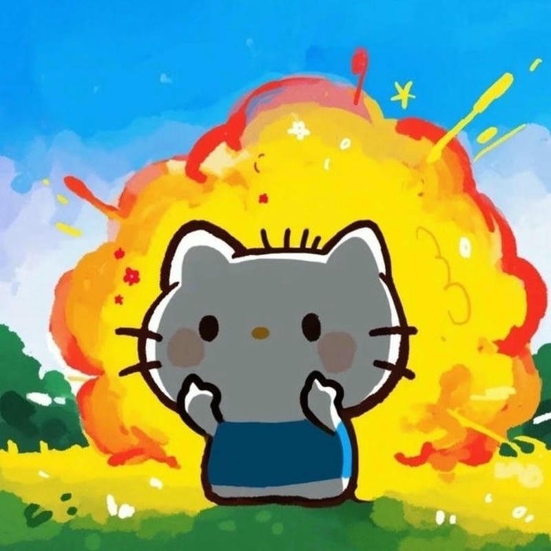 Hình ảnh meme hello kitty bựa bốc bn lửa