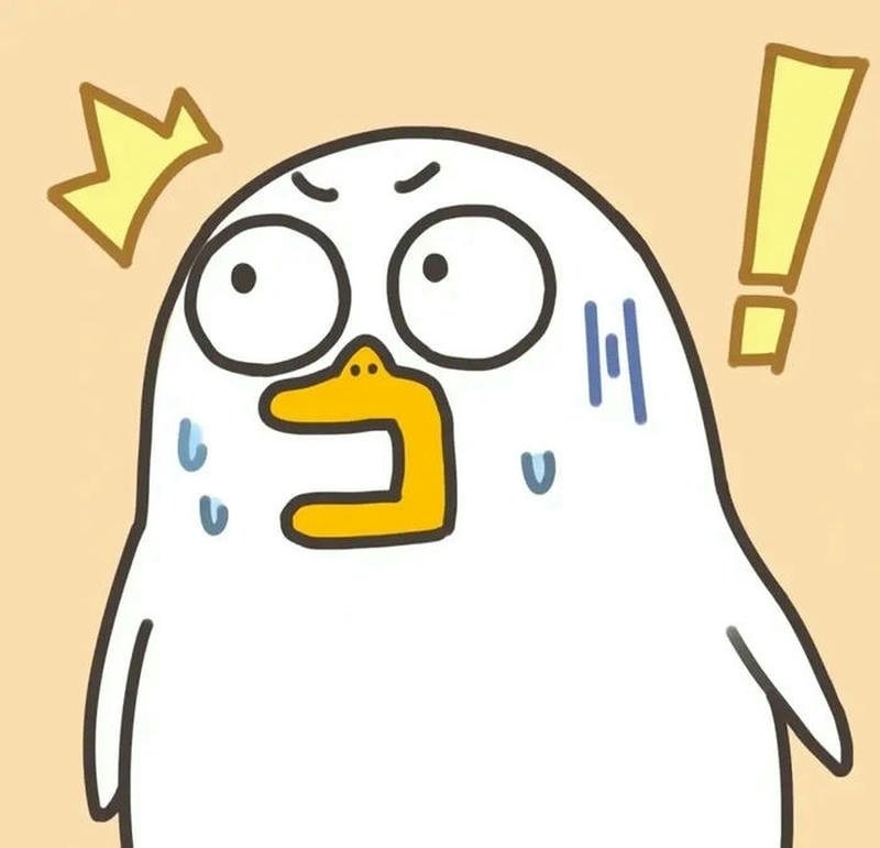 Hình ảnh meme hoảng hốt con vịt trắng hài