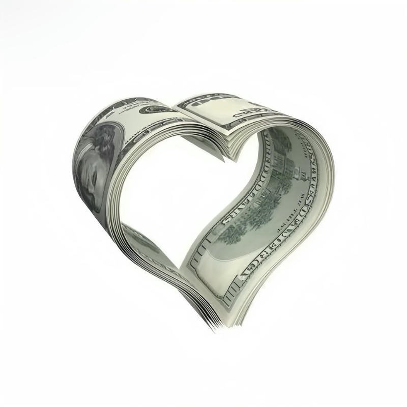 Hình ảnh meme tiền hình trái tim cute nhất