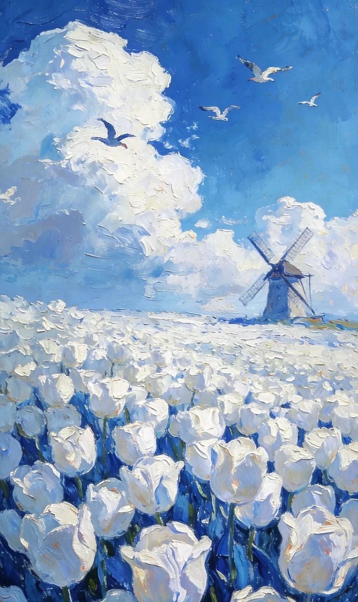 Hình ảnh nghệ thuật từ bộ sưu tập tranh vẽ hoa tulip