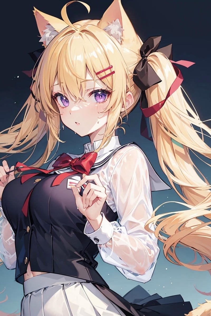 Hình ảnh nhân vật anime tóc vàng mang vẻ đáng yêu