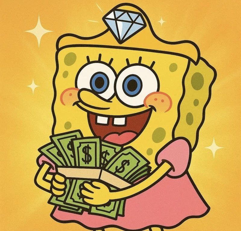 Hình ảnh nhân vật ôm tiền chạy cực hài hước