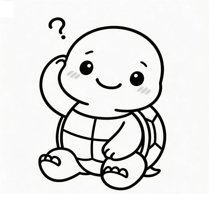 Hình ảnh rùa biển sinh động tô màu cực dễ thương