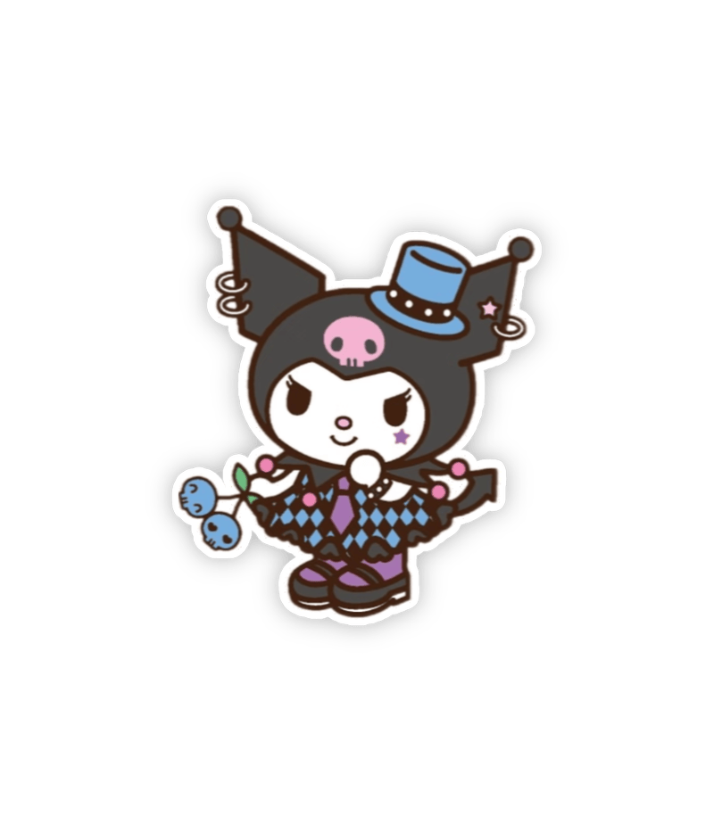 Hình ảnh sticker Kuromi hallowen hoá trang trông cực yêu