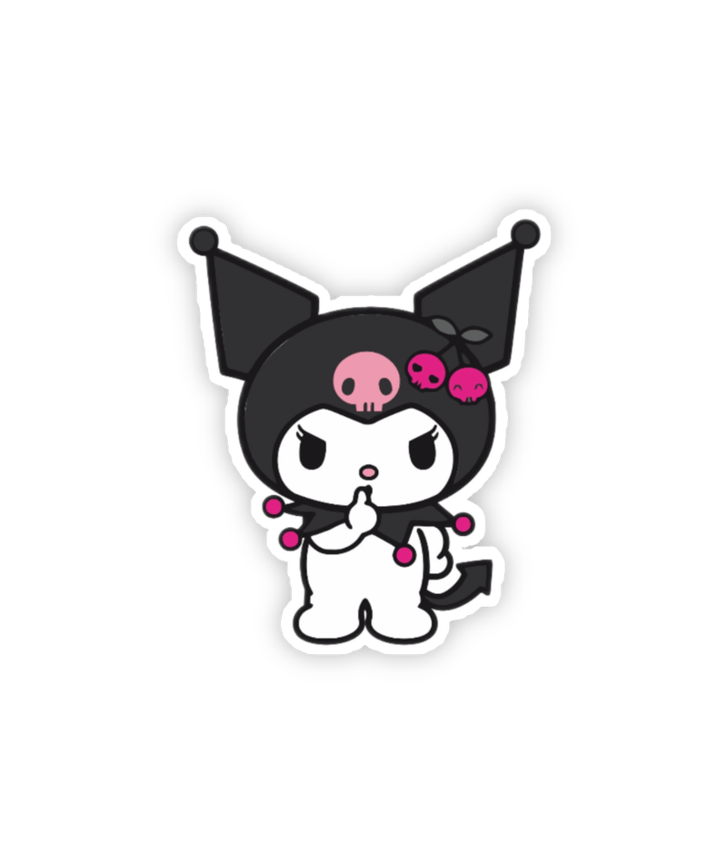 Hình dán Kuromi cute suỵt trật tự để nhắn tin