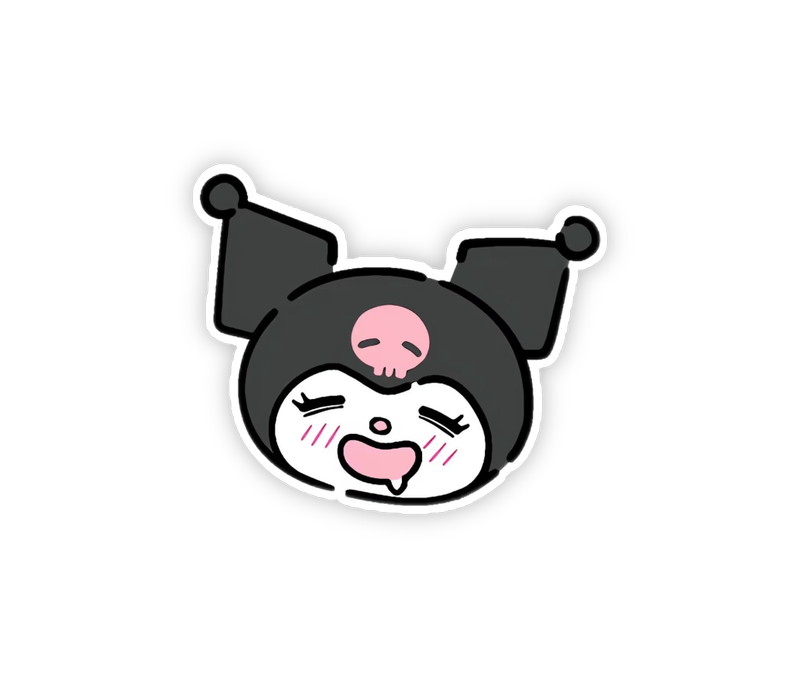 Hình dán sticker Kuromi cute thèm chảy nước miếng