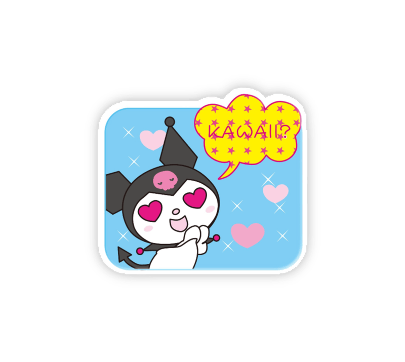 Hình dán sticker Kuromi dễ thương dùng để nhắn tin