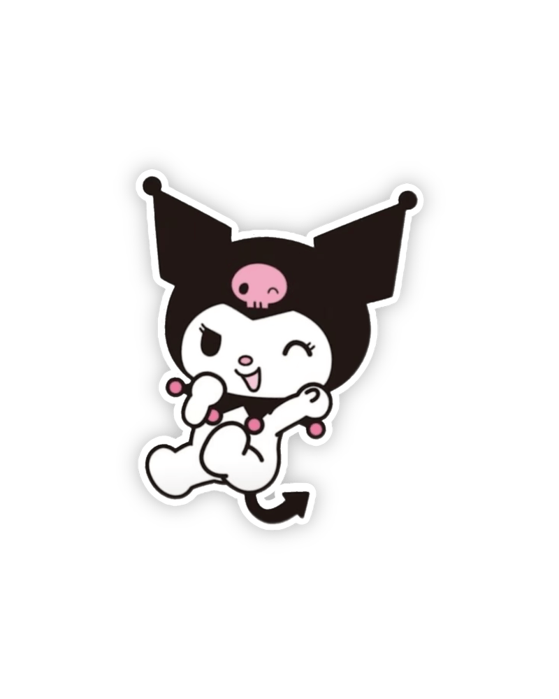 Hình dán sticker Kuromi nhảy múa tung tăng ngộ nghĩnh