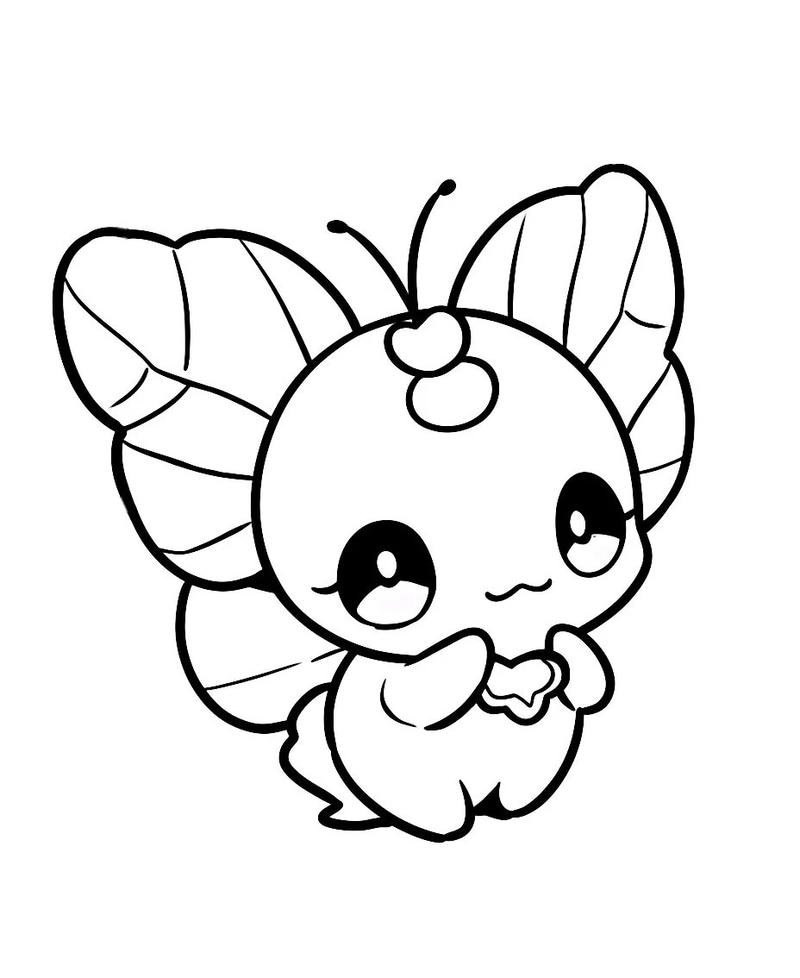 Hình dáng cute con bướm cách điệu cho trẻ tập vẽ