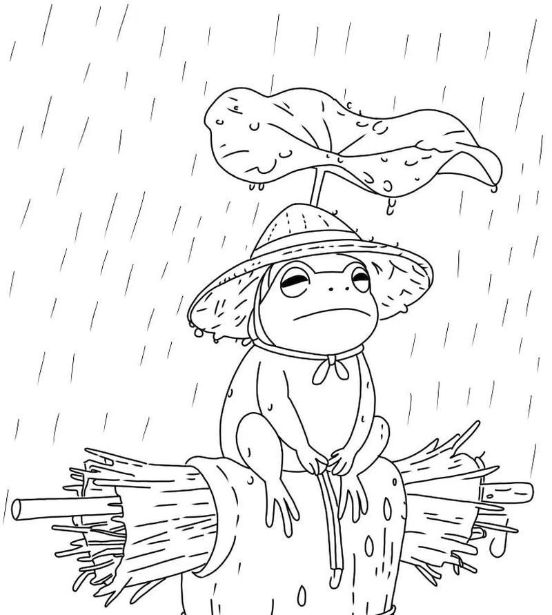 Hình ếch ngộ nghĩnh trong trang tô màu thiếu nhi