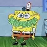 Hình meme nhân vật cười to khi gặm tiền