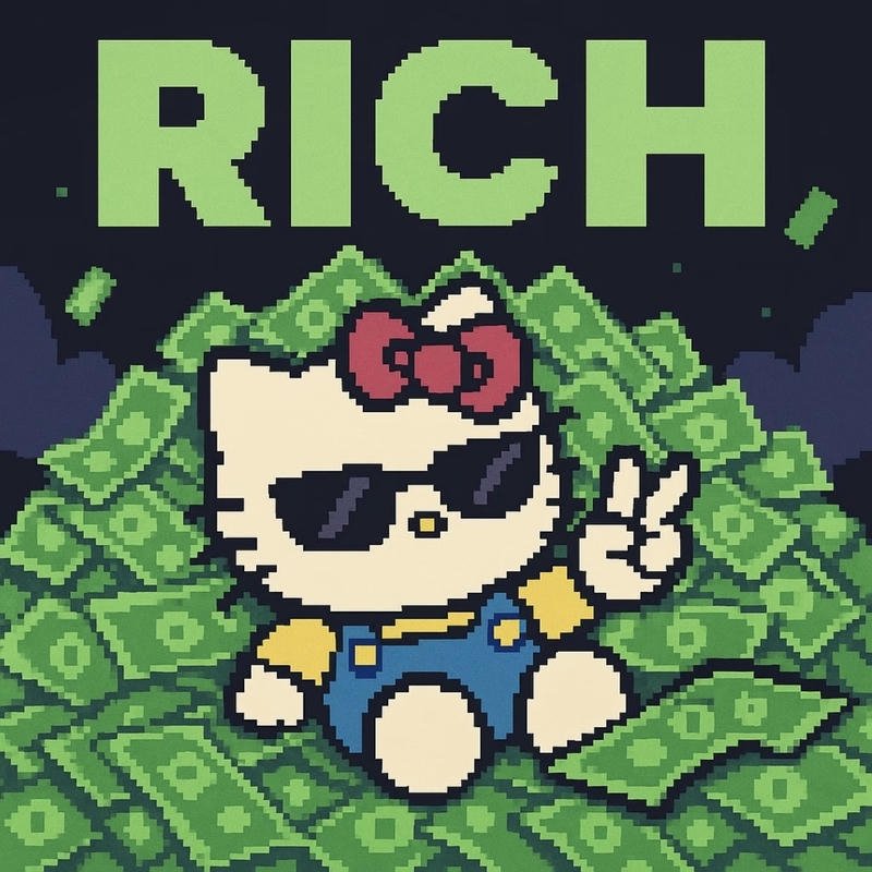 Hình meme nhân vật hoạt hình khoe núi tiền cực vui