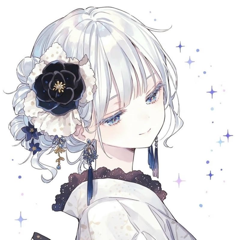 Hình profile anime nữ có ánh nhìn cuốn nhẹ