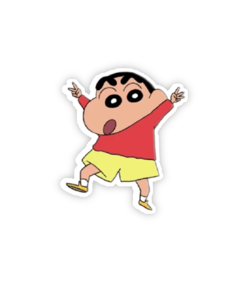 Hình sticker Shin cậu bé bút chì dễ thương vui vẻ