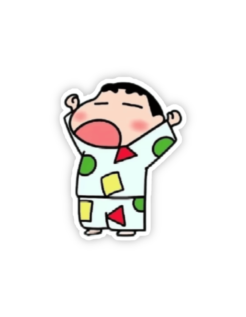 Hình sticker Shin cute ngái ngủ hài hước