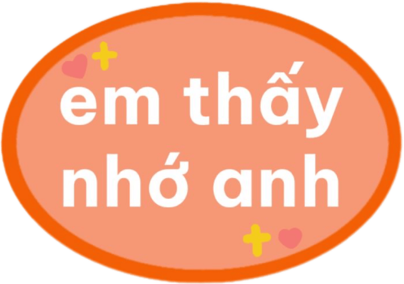 Hình sticker chữ em thấy nhớ anh