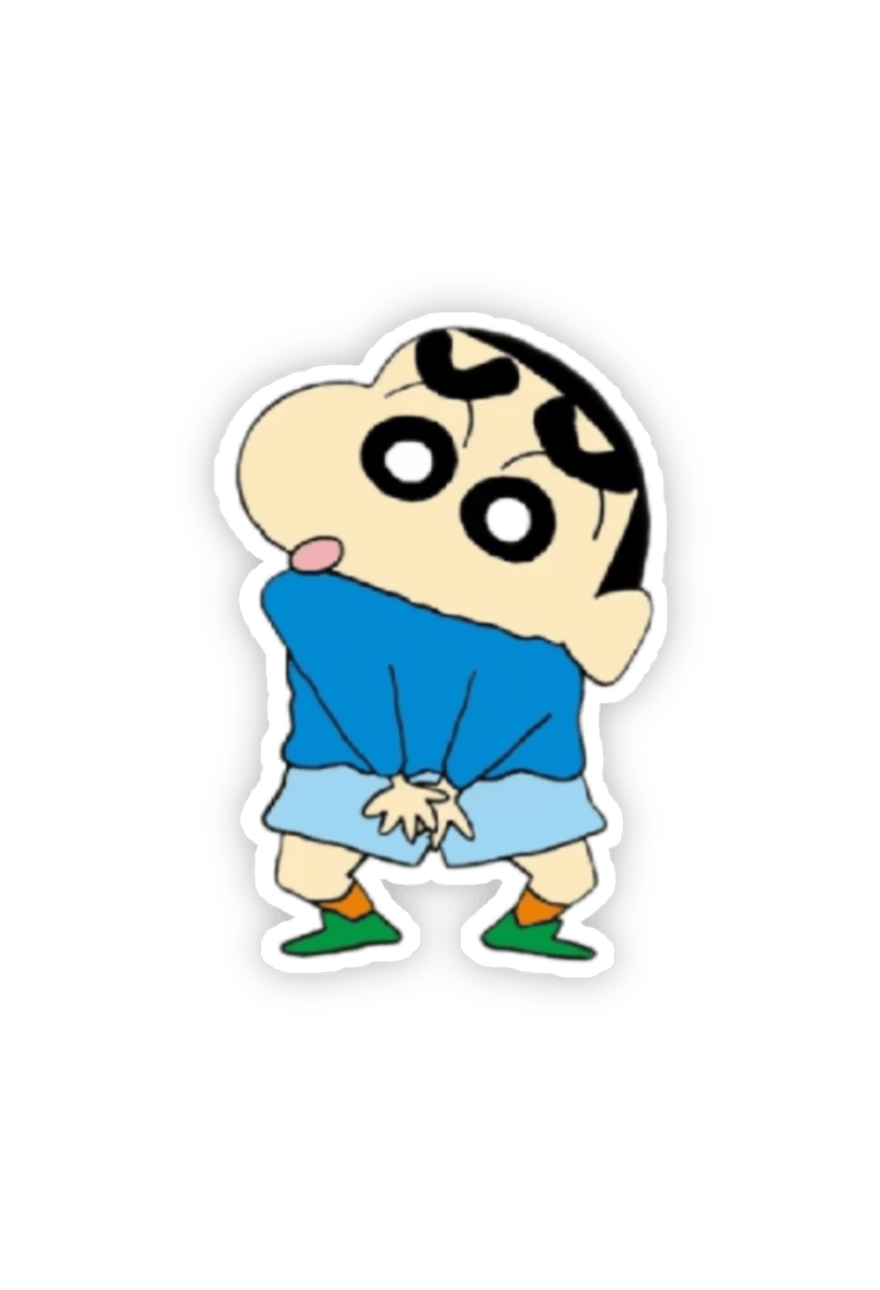 Hình sticker cu Shin ngộ nghĩnh be chim hài