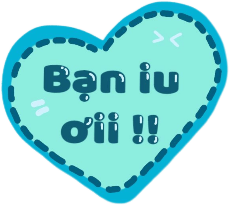 Hình sticker gọi chữ bạn yêu ơi