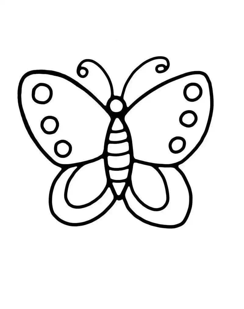 Hình tô màu con bướm đơn giản cho trẻ mầm non