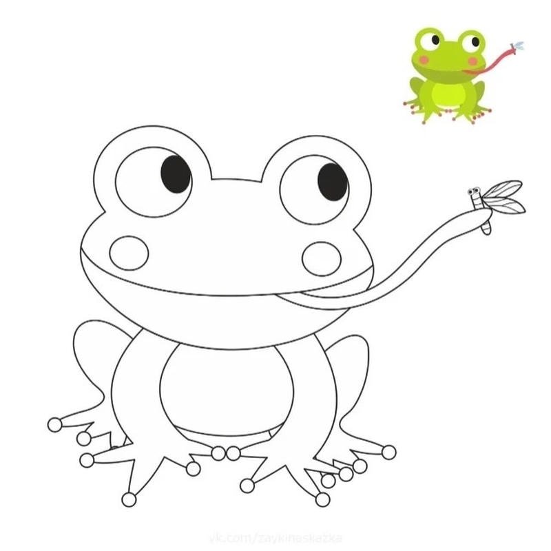 Hình tô màu con ếch cho bé luyện kỹ năng tô