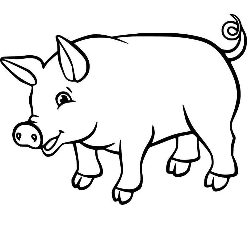 Hình vẽ chú heo đơn giản phù hợp trẻ nhỏ
