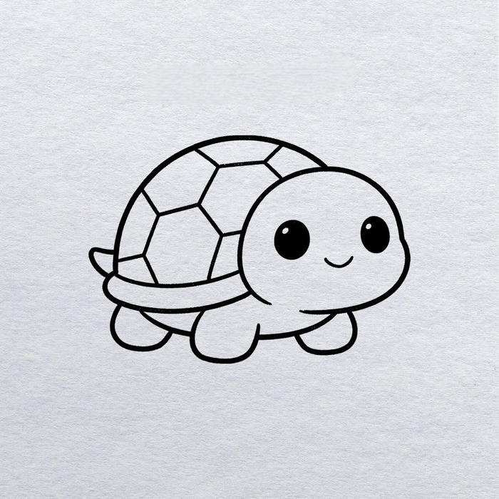 Hình vẽ chú rùa đáng yêu trong tranh tô màu